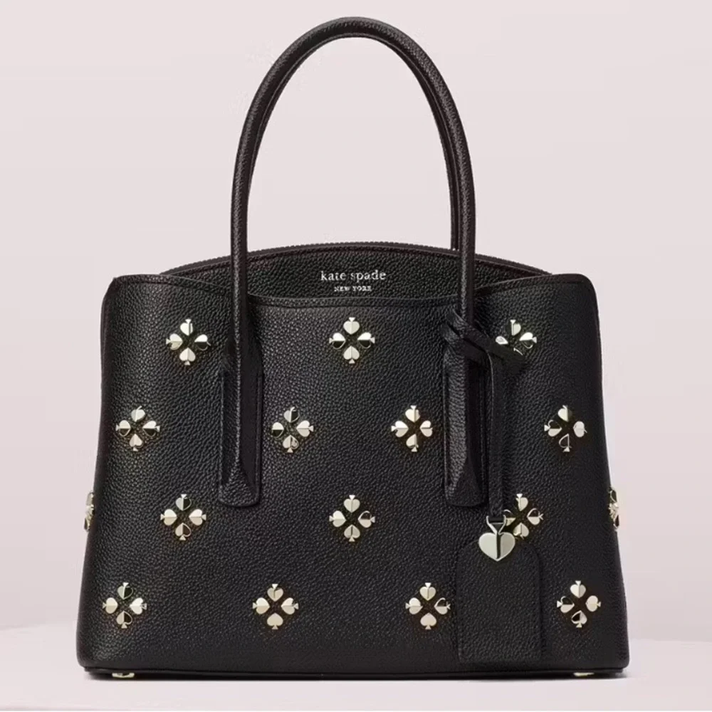 NWT Kate Spade New York “Margaux Spade Stud Medium Satchel” +dust/storage bag - Picture 1 of 16